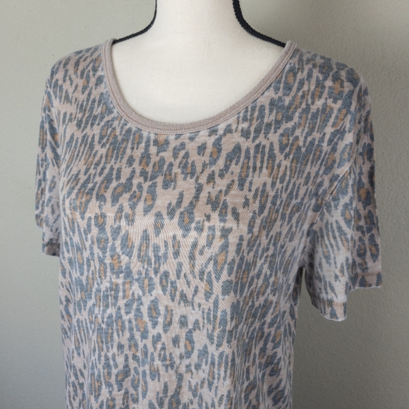 Free People Leopard Tourist Shortsleece Tee - Picture 5 of 8